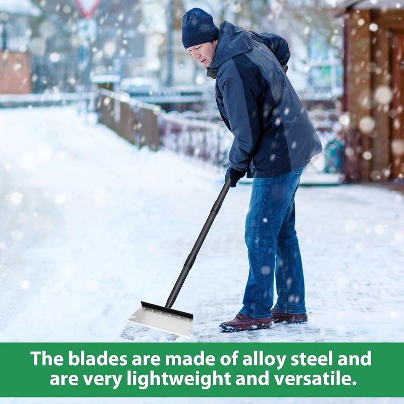 Pragmatist Garden Shovel, Ice Scraper, Multifunctional Cleaning Shovel with 59" Adjustable Handle Heavy Duty Garden Tool for Lawn Edging, Scraping, Weed and Ice Removal - Image 2